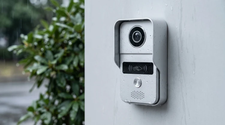 Wideodomofon PoE do Furtki Bramy Czytnik RFID 2MP WiFi Tuya Srebrny