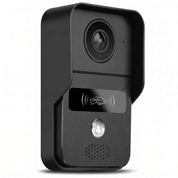 Wideodomofon PoE do Furtki Bramy Czytnik RFID 2MP AC/DC WiFi Tuya Czarny
