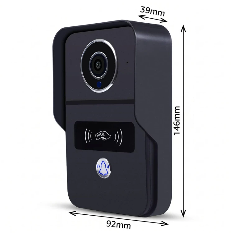 Wideodomofon PoE do Furtki Bramy Czytnik RFID 2MP AC/DC WiFi Tuya Czarny