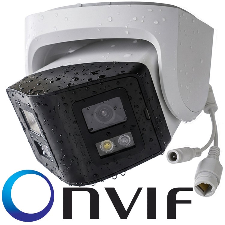 Podwójna kamera zewnętrzna panoramiczna 4Mpx IP67 PoE Onvif Videolink