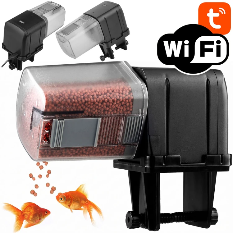 Automatyczny Dozownik Podajnik pokarmu Karmnik dla Ryb 175ml WiFi TUYA