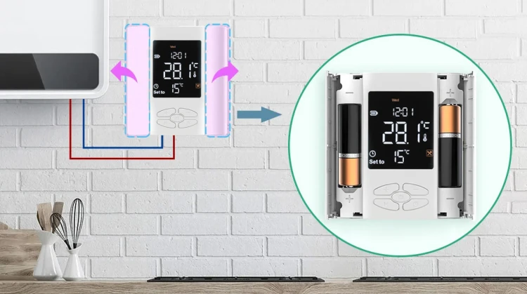 Termostat natynkowy bateryjny zwierny 5A zamiennik Salus ZigBee TUYA