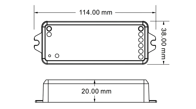 Sterownik Ściemniacz LED Mono 12-36V 2 Kanały 2x5A Seria SD ZigBee TUYA