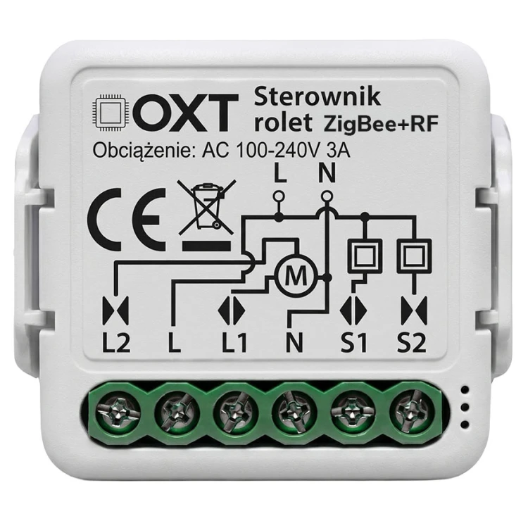 Moduł OXT Mini Sterownik Rolet Kąt pochylenia Lameli ZigBee + RF