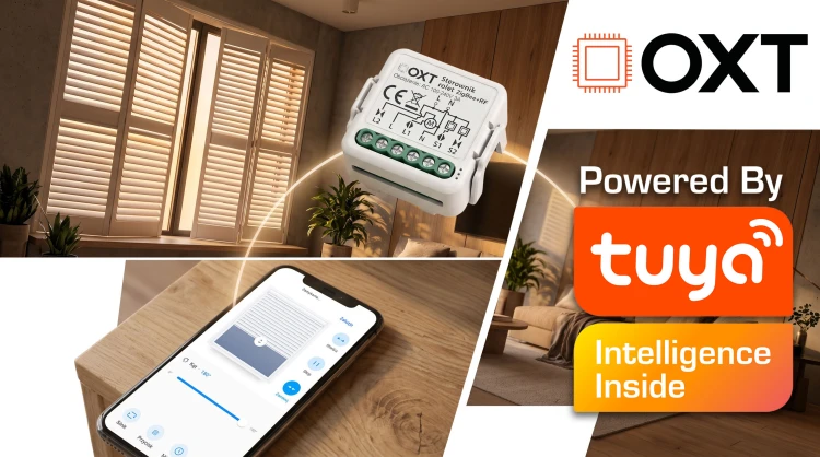 Moduł OXT Mini Sterownik Rolet Kąt pochylenia Lameli ZigBee + RF