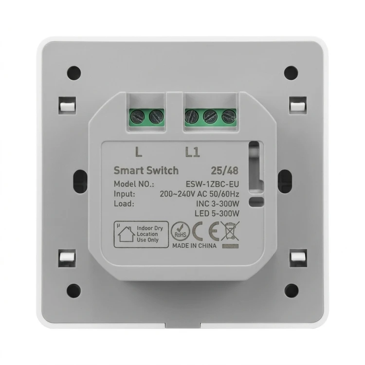 Przełącznik 1 Obwód Bez N biały Seria KT ZigBee TUYA Home Assistant