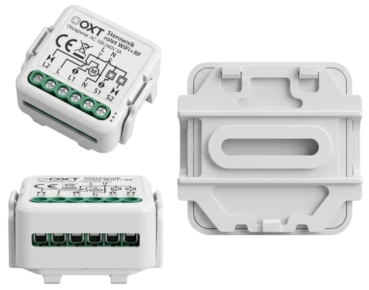 Moduł OXT Mini sterownik Rolet Żaluzji Kąt pochylenia Lameli WiFi+RF TUYA