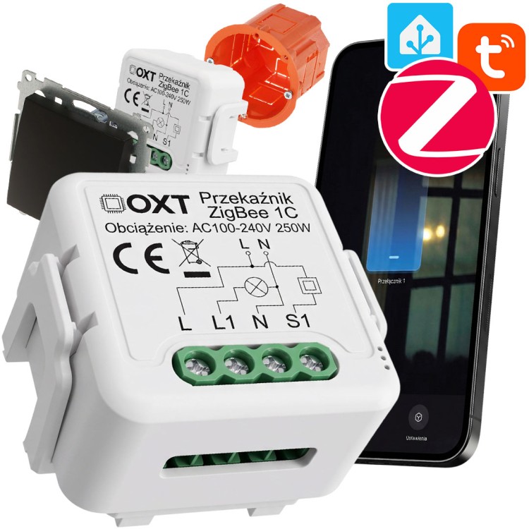 Moduł OXT Mini Przekaźnik 1 Obwód ZigBee TUYA