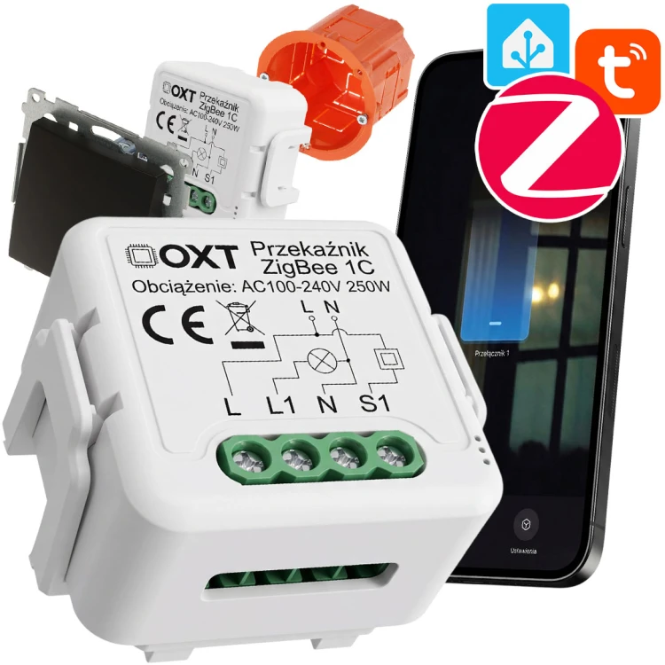 Moduł OXT Mini Przekaźnik 1 Obwód ZigBee TUYA