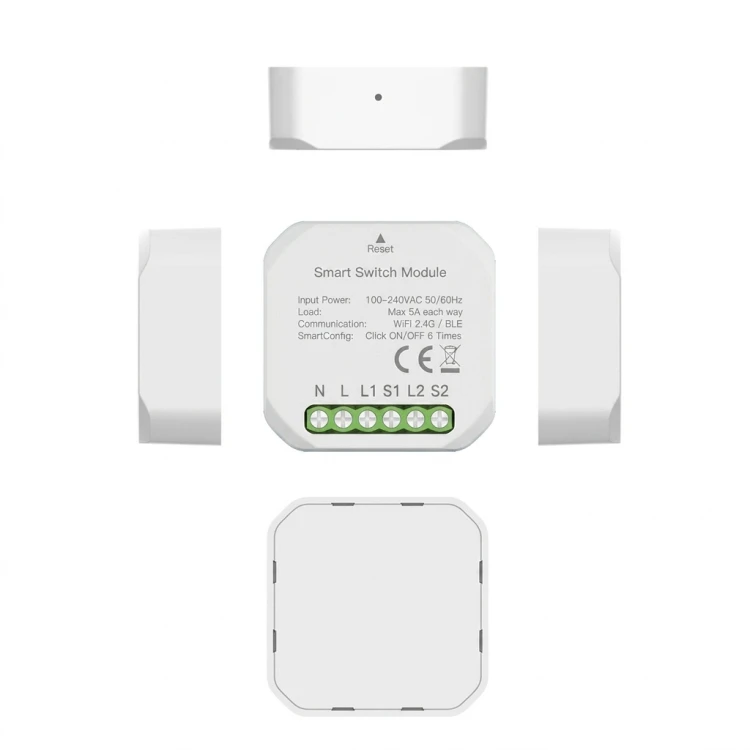 Przekaźnik dopuszkowy 2-Kanałowy 5A WiFi TUYA
