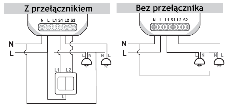 Przekaźnik dopuszkowy 2-Kanałowy 5A WiFi TUYA