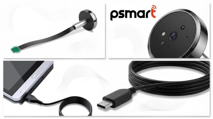 PSMART Wizjer do Drzwi z Kamerą + Ekran Czujnik mikrofalowy 3MPx WiFi TUYA