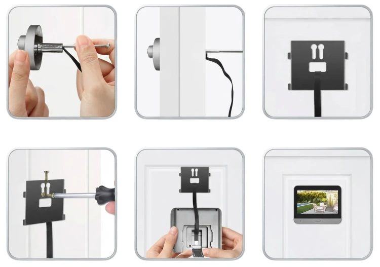 PSMART Wizjer do Drzwi z Kamerą + Ekran Czujnik mikrofalowy 3MPx WiFi TUYA