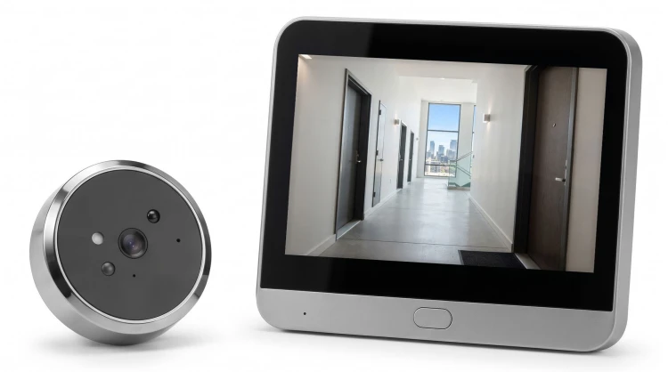 PSMART Wizjer do Drzwi z Kamerą + Ekran Czujnik mikrofalowy 3MPx WiFi TUYA
