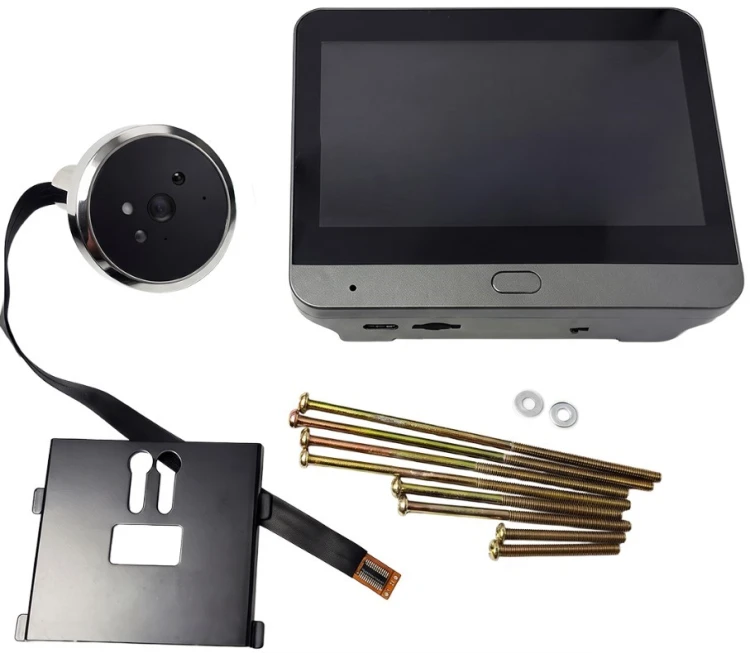PSMART Wizjer do Drzwi z Kamerą + Ekran Czujnik mikrofalowy 3MPx WiFi TUYA