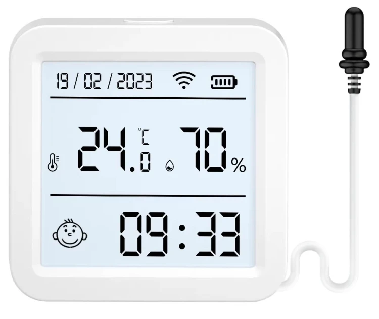 Czujnik Temperatury i Wilgotności z Sondą 95cm ZigBee TUYA Home Assistant