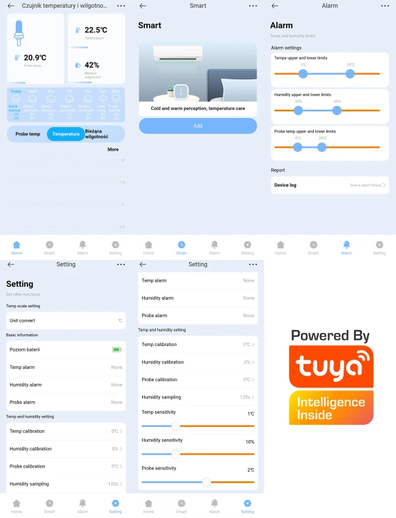 Czujnik Temperatury i Wilgotności z Sondą 95cm ZigBee TUYA Home Assistant
