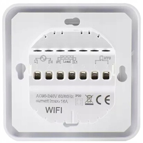 Termostat Obciążalny 16A Biały TR081 WiFi TUYA