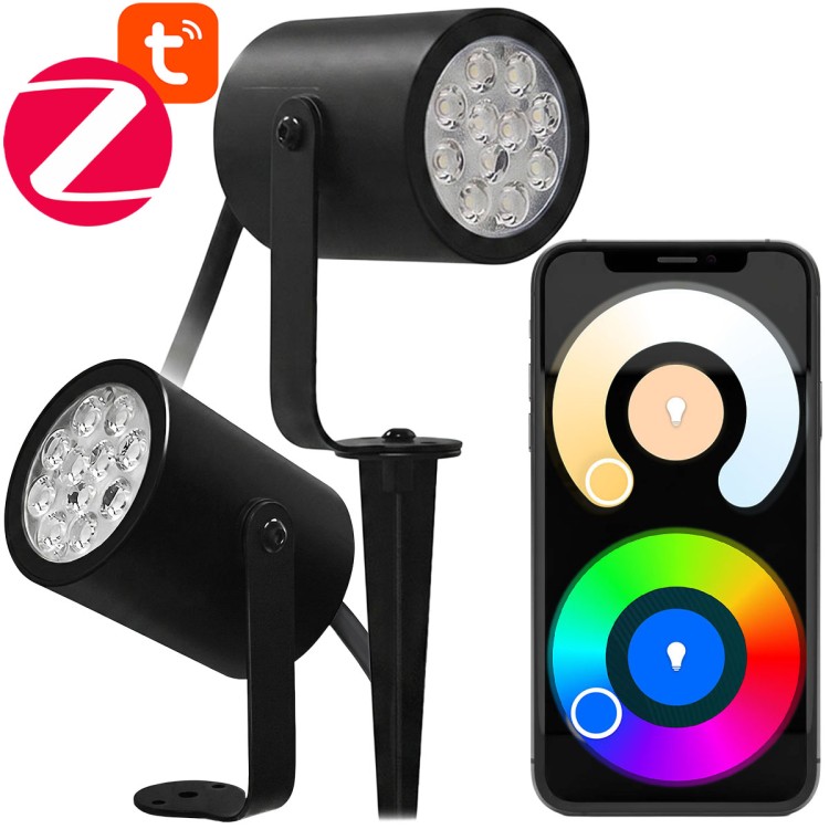 Reflektor Ogrodowy 3m RGBCCT 7W 24V Seria GL ZigBee + RF Tuya