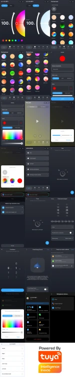 Sterownik Kontroler LED RGB+CCT 6A/Kanał WiFi TUYA