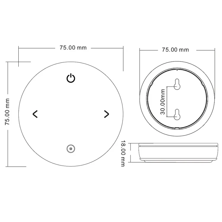 Pilot do kontrolera LED CCT ściemnianie 1 strefa RF 2.4GHz Seria SD