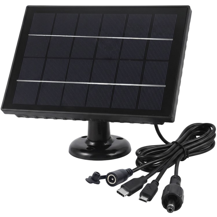 Panel solarny z Akumulatorem do Czujników Kamer i Innych urządzeń 3,3W 5V USB-C/Micro