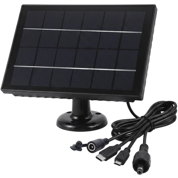 Panel solarny z Akumulatorem do Czujników Kamer i Innych urządzeń 3,3W 5V USB-C/Micro