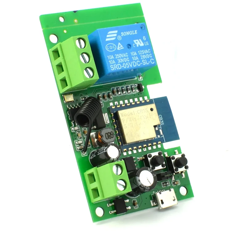 Sterownik Beznapięciowy DC 5-32V Micro USB WiFi+RF433 TUYA