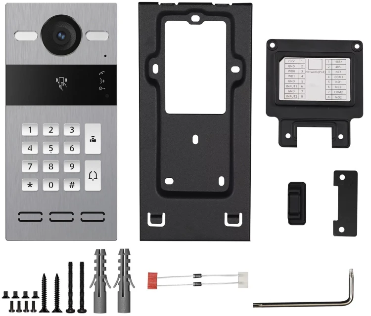 Wideodomofon z Klawiaturą + Czytnik RFID do T510 / T510P 2MPx 110° IP65 PoE TUYA