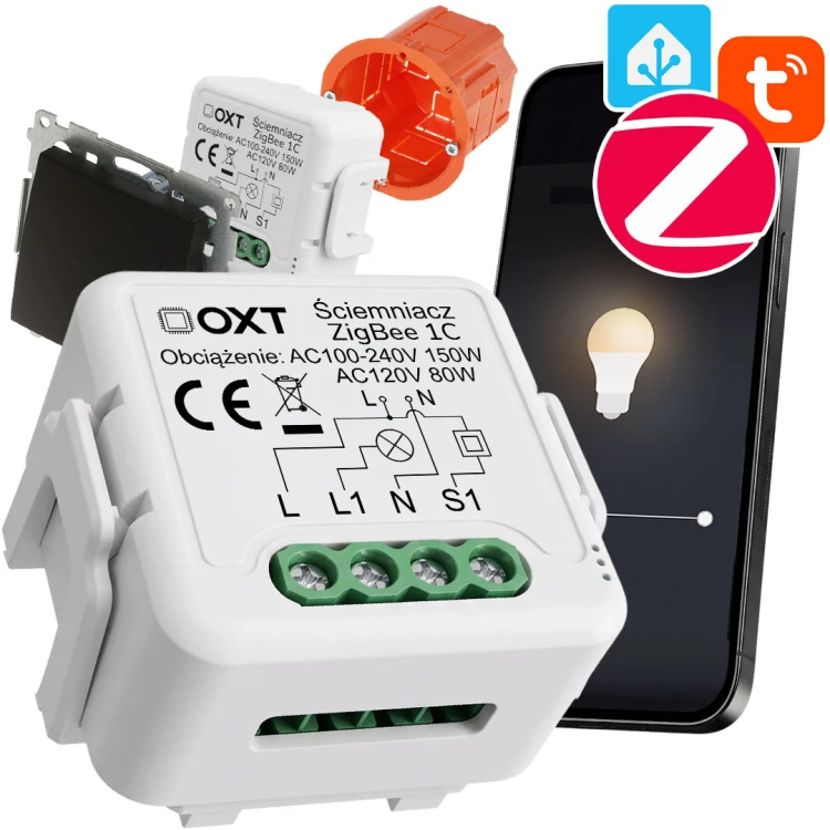 Moduł OXT Mini Ściemniacz 1-Obwód ZigBee TUYA Home Assistant
