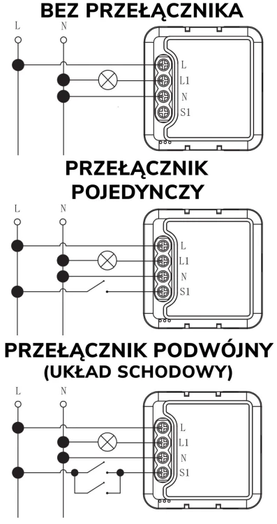 Moduł OXT Mini Ściemniacz 1-Obwód ZigBee TUYA Home Assistant
