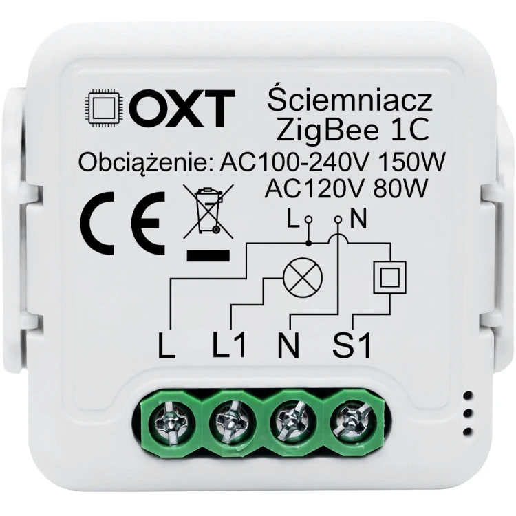 Moduł OXT Mini Ściemniacz 1-Obwód ZigBee TUYA Home Assistant