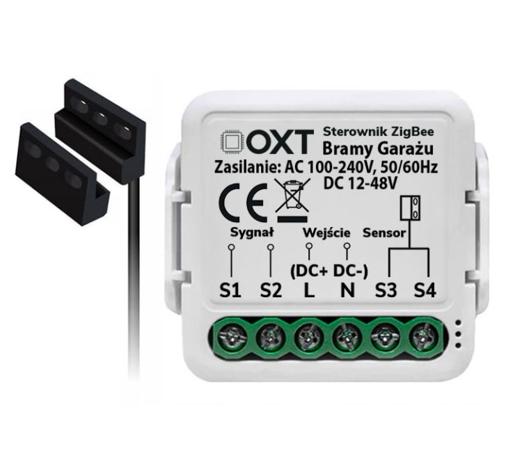 Moduł OXT z Sensorem do Silnika bramy Garażu ZigBee TUYA