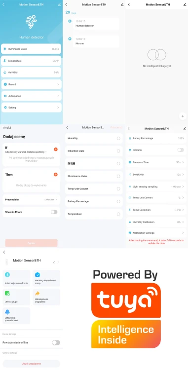 Czujnik 4w1 Radar Obecności Temperatury Zmierzchu i Wilgotności ZigBee TUYA Home Assistant