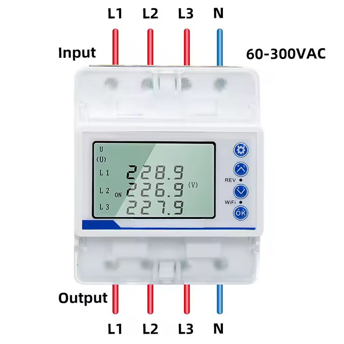 OXT Sterownik Licznik Dwukierunkowy Trójfazowy 100A Szyna DIN ZigBee TUYA