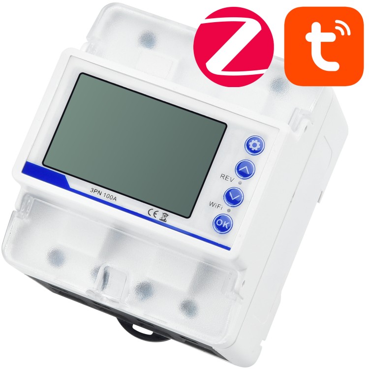 OXT Sterownik Licznik Dwukierunkowy Trójfazowy 100A Szyna DIN ZigBee TUYA