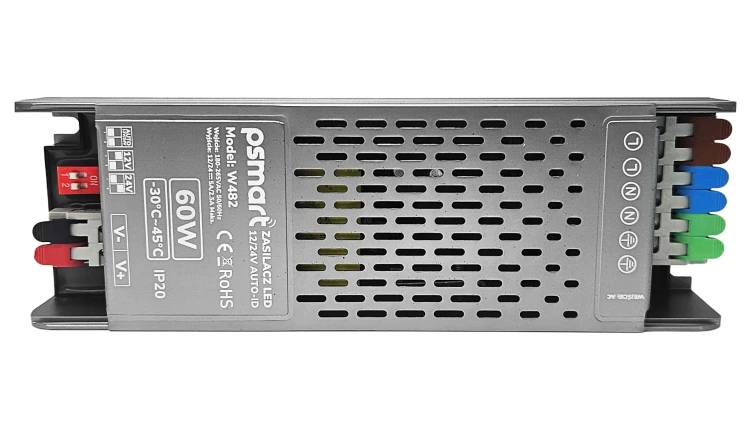 PSMART Uniwersalny Zasilacz LED Auto-ID 12 / 24V 5A / 2.5A 60W