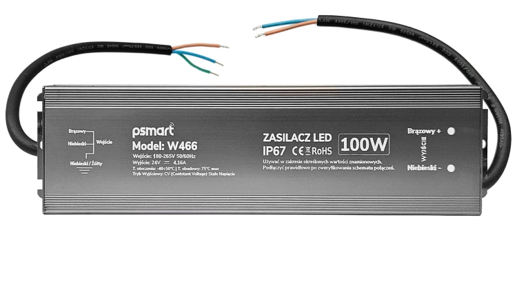 PSMART Hermetyczny Zasilacz LED 24V 100W 4.16A IP67
