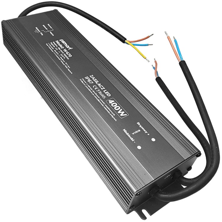 PSMART Hermetyczny Zasilacz LED 24V 400W 16,67A IP67