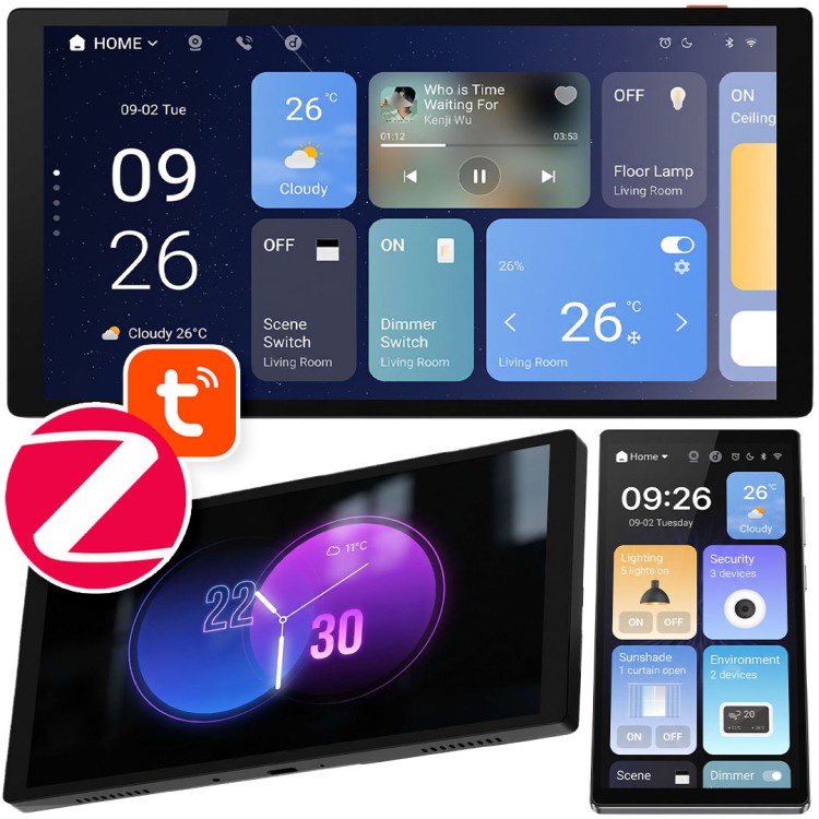 Dotykowy Panel Funkcyjny dla Smart Home TUYA Ekran 7" Bramka ZigBee