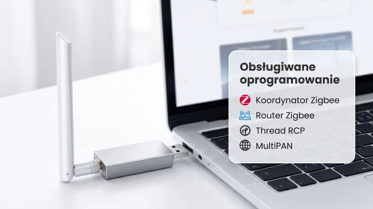 Koordynator ZigBee + Thread dla Home Assistant ZHA / ZigBee2MQTT Antena 5dB