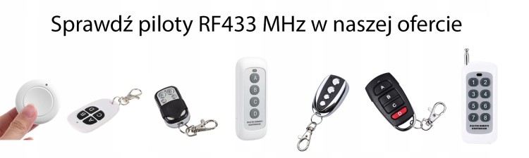 Pilot do rolet RF433.92MHZ 3 Kody