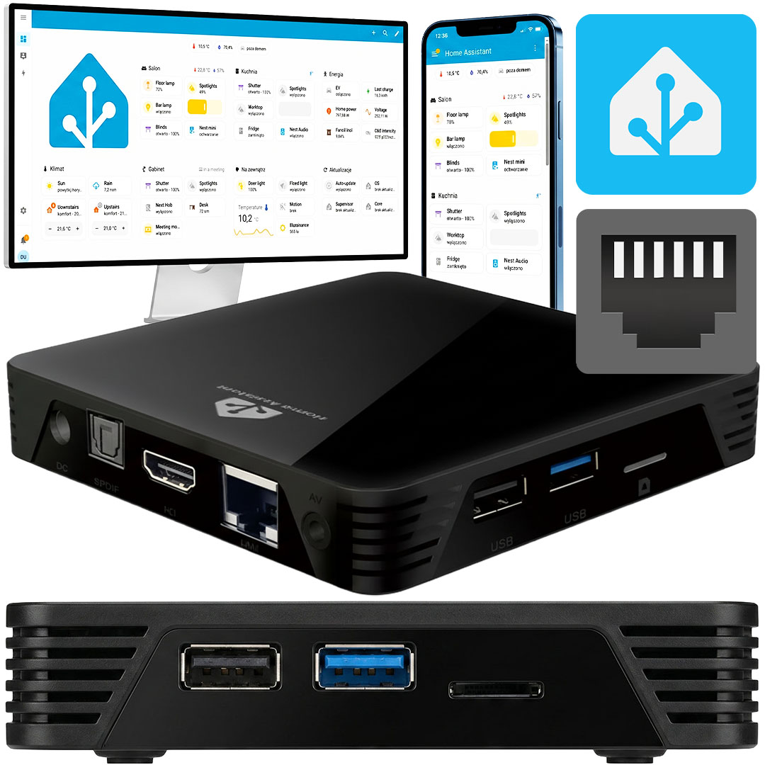 HABOX H21 Mini Serwer Home Assistant Plug&Play Cortex-A53 4GB RAM